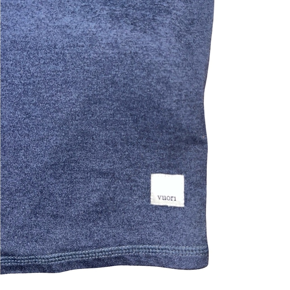 Vuori Short Sleeve Halo Crop Top Small Azure Heather Blue VW1062 - Picture 5 of 6